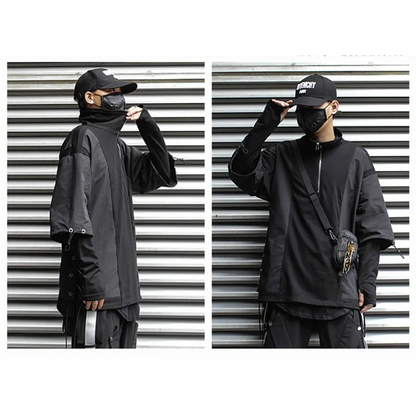 Techwear Zip Turtleneck Sweatshirt