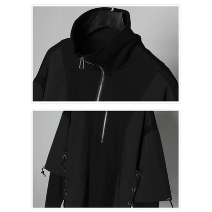 Techwear Zip Turtleneck Sweatshirt