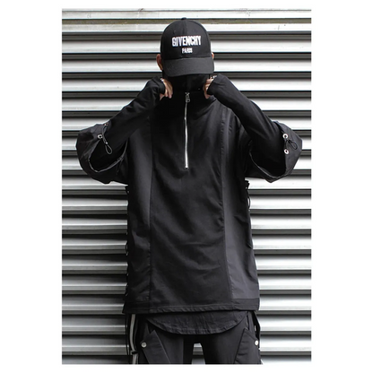 Techwear Zip Turtleneck Sweatshirt