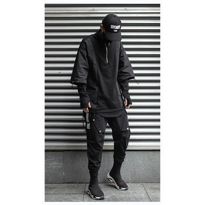 Techwear Zip Turtleneck Sweatshirt