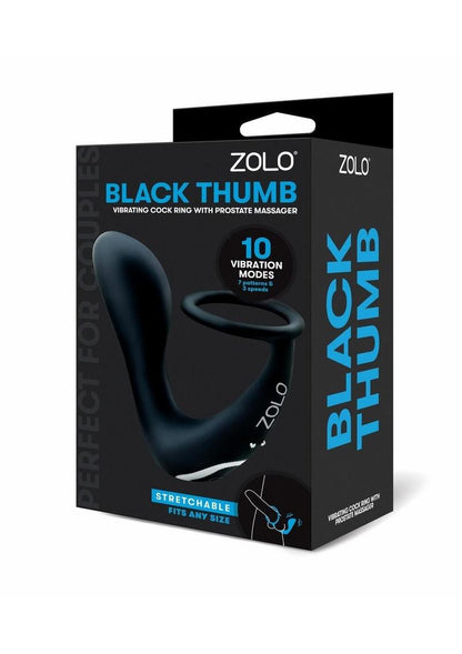 ZOLO Thumb Vibrating Cock Ring with Prostate Massager