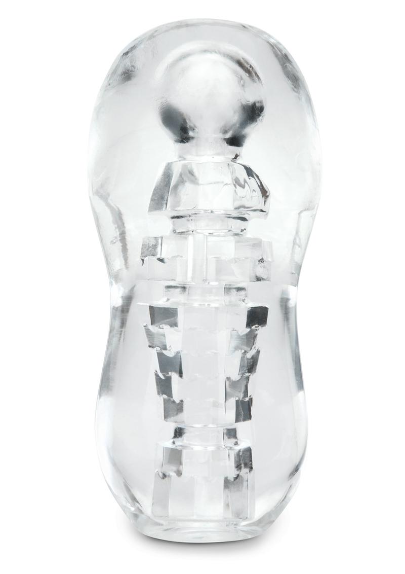 Zolo Gripz Spinner Squeezable Clear Stroker