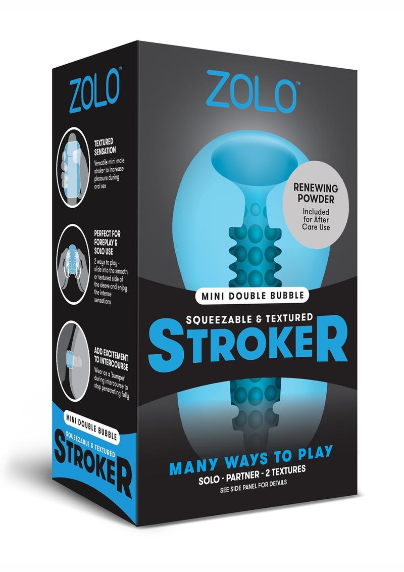 Zolo Mini Double Bubble Squeezable And Textured Masturbator