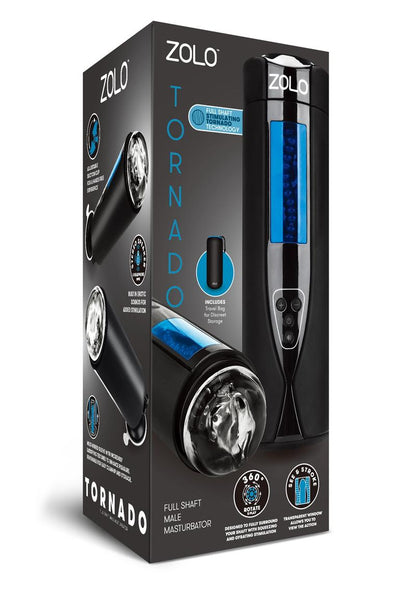 ZOLO Tornado Full Shaft Rechargeable and Rotating Male Masturbator